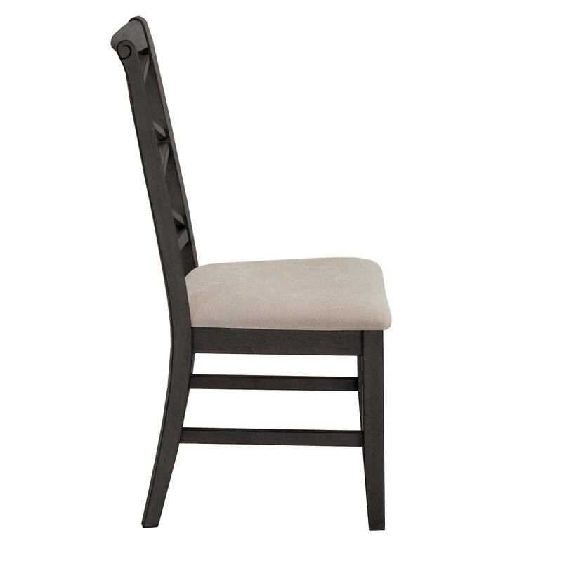 Eleanor Two-tone Wood Finish 78" Dining Set with Double Cross Back Chairs by iNSPIRE Q Classic