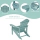 preview thumbnail 16 of 55, Bonosuki Faux Wood Outdoor Patio Adirondack Chair