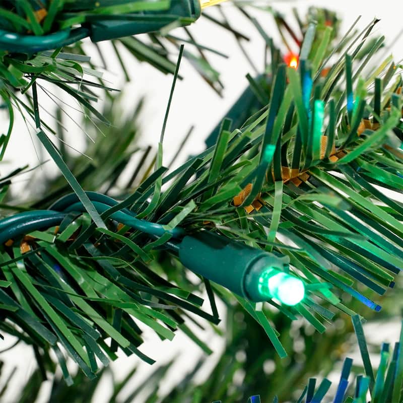 6' LED Medium Mixed Pine Artificial Christmas Tree Multi Lights - 6 Foot