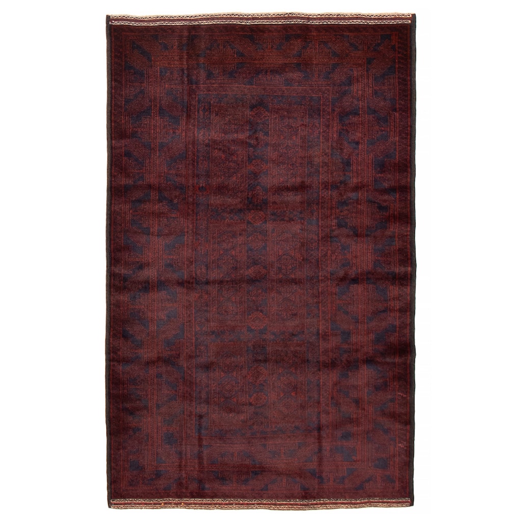 Teimani Red Rug 4'4" x 7'1" - 4'4 x 7'1
