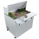 preview thumbnail 2 of 3, 47 in. W 10 cu. ft. Refrigerated Food Prep Station Table with Mega Top Surface in Stainless Steel