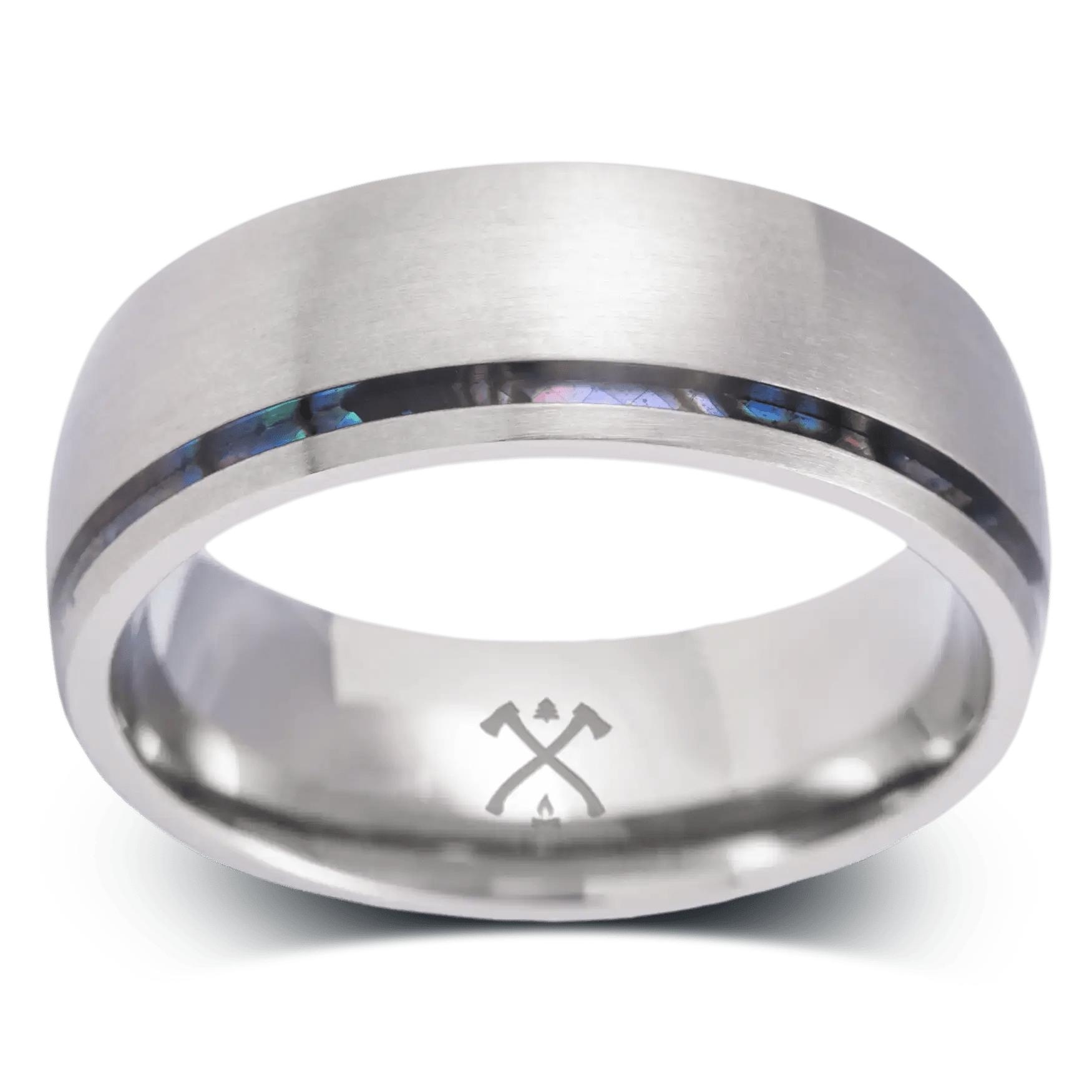 Manly Bands- The Navigator- Titanium 8mm Band
