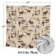 preview thumbnail 4 of 4, Sweet Jojo Designs Western Cowboy Boy 2 Pack 100% Cotton Muslin Baby Swaddle Receiving Blankets - Cow Print, Wild West, South