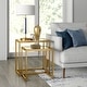preview thumbnail 13 of 26, Rocco Rectangular Nested Side Table - 22" Wide Brass