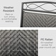 preview thumbnail 13 of 15, Outsunny Set of 2 Outdoor Glider Chairs, Porch & Patio Rockers for Deck with PE Rattan Seats, Steel Frames