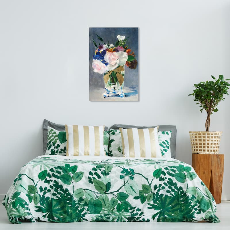 Wynwood Studio Canvas Floral and Botanical Flower Bouquet Classic White and Modern & Contemporary Wall Art Canvas Print - 36 x 24