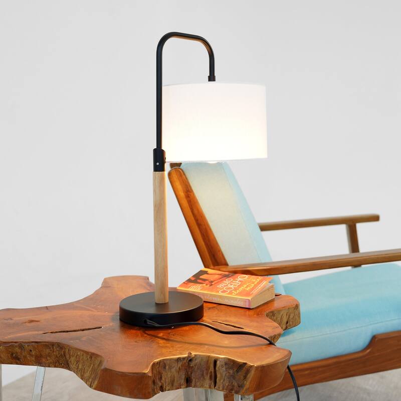 Stylish Desk Lamp,Easy To Install for Bedside Table Lamp, Night Light, Study Lamp, Simple Table Lamp with Cylinder Shade 110V