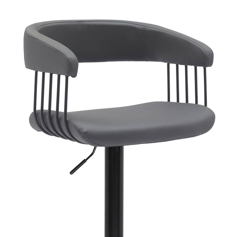 Calista Upholstered Adjustable Height Swivel Counter or Bar Stool