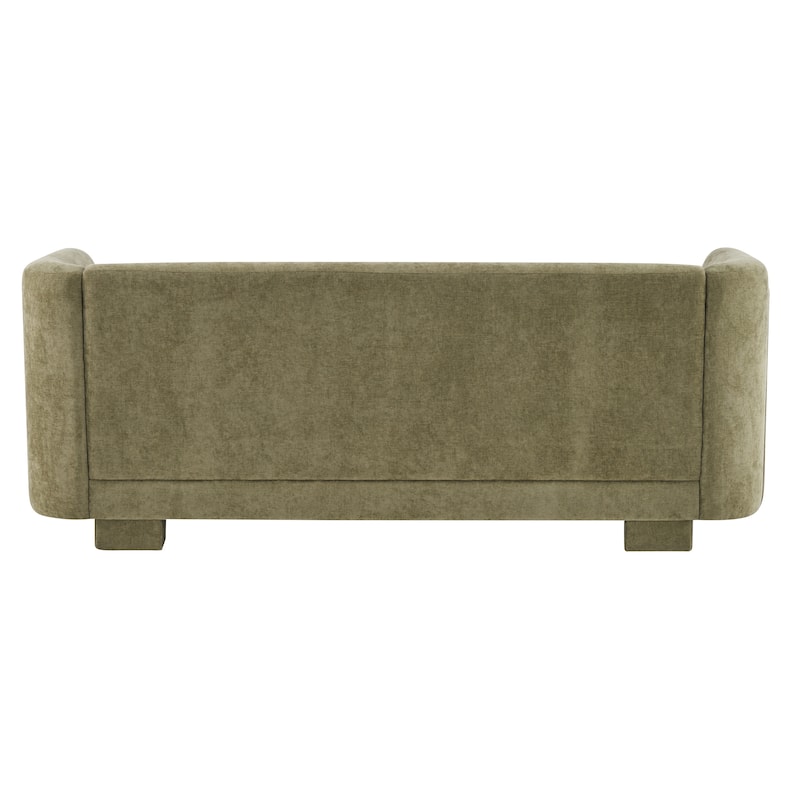 Christopher Knight Home - Modern Upholstered 77.56" 3-Seat Sofa with Geometric Block Arms