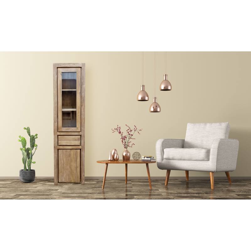 Chic Teak Recycled Teak Wood Solo Cupboard / Curio Cabinet