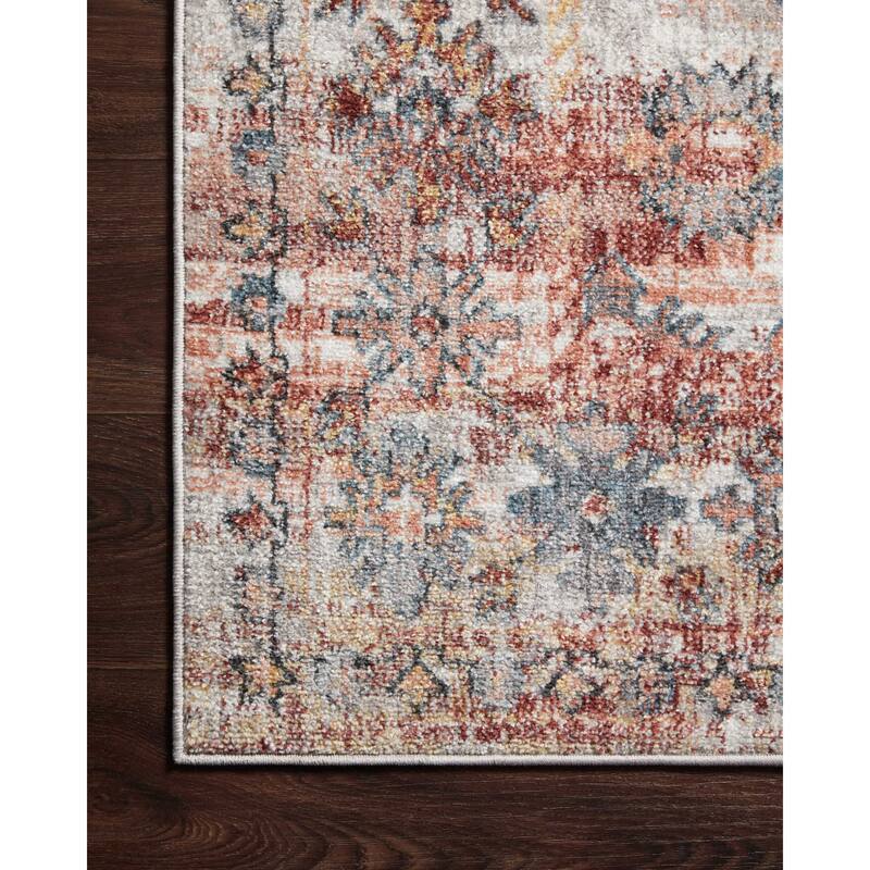 Alexander Home Penelope Distressed Botanical Oriental Area Rug