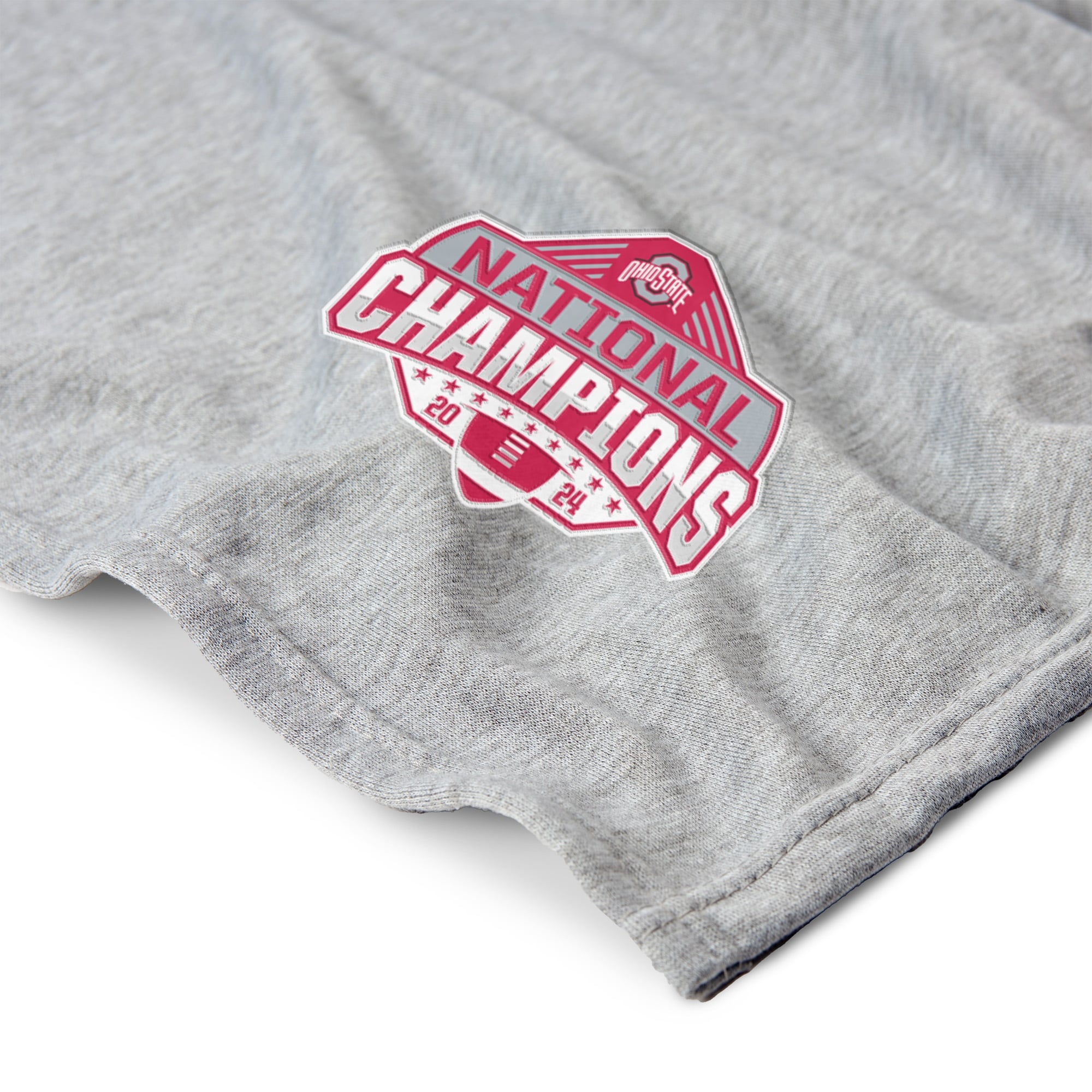Ohio State Buckeyes NCAA 2024 FBC Champs Logo Sweatshirt Throw