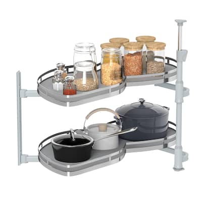 33" Irregular 2 Shelf Lazy Susan Set