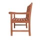 preview thumbnail 11 of 11, Malibu Outdoor Patio Plaid Eucalyptus Hardwood Bench