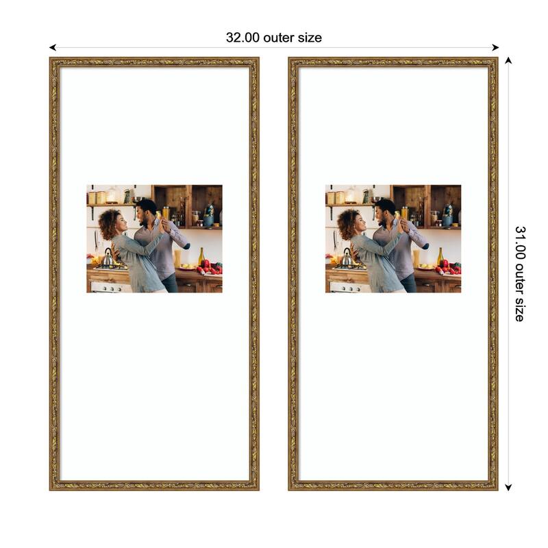 Kate and Laurel Belvedere Bronze Photo Frame Set