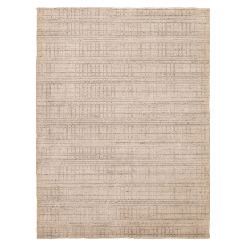 ECARPETGALLERY Hand Loomed Kashkuli Gabbeh Light Grey Wool Rug - 5'9 x 7'9 - Light Grey - 5'9 x 7'9