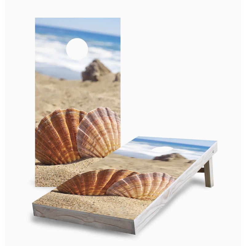 Beach Shells Cornhole Boards