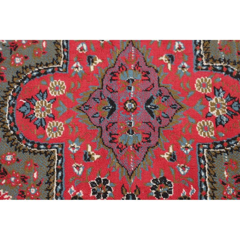 Victorian Style Pink Kashan Turkish Area Rug Machine Made Carpet - 9'8" x 13'2"