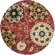 preview thumbnail 44 of 85, SAFAVIEH Handmade Blossom Nelia Modern Floral Wool Rug 6' Round - Red/Multi