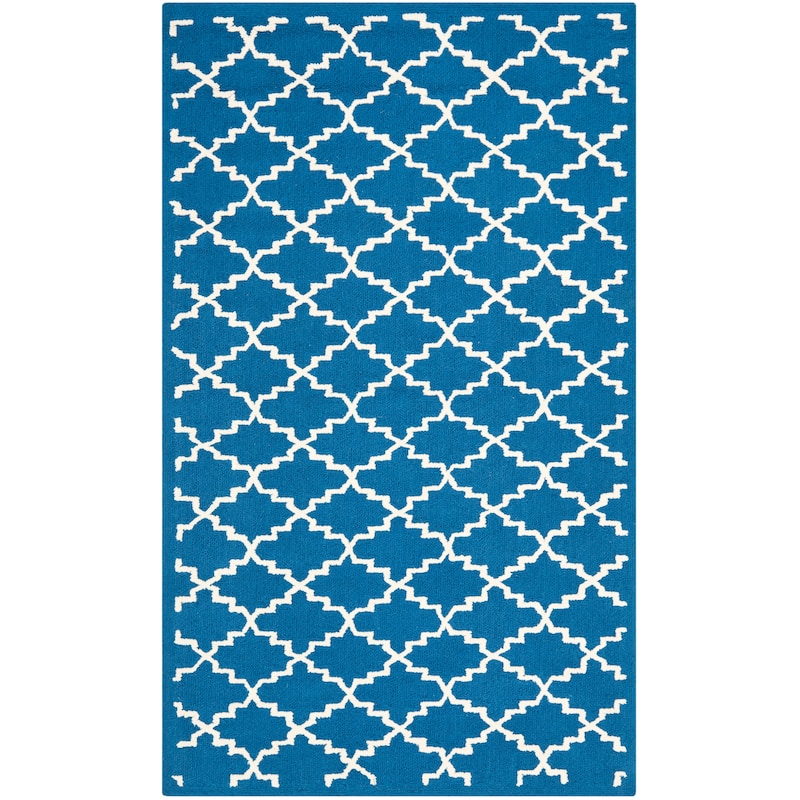 SAFAVIEH Handmade Newport Hayleigh Modern Cotton Rug - 2'6" x 4'3" - Indigo/Ivory