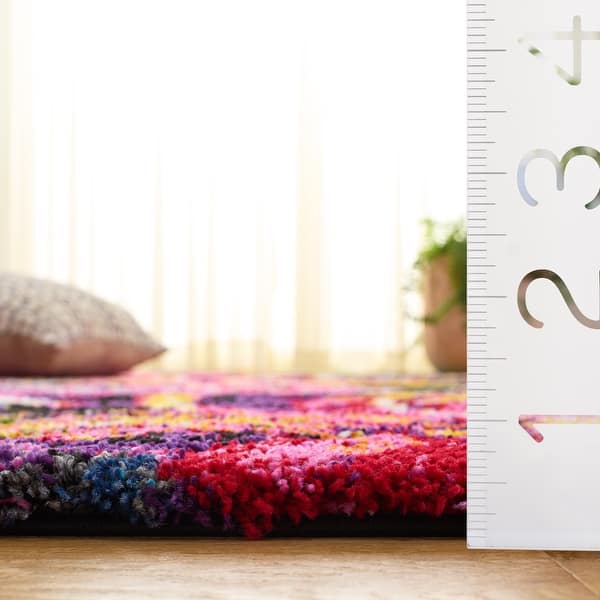 SAFAVIEH Fiesta Shag Racquel Rose Rug