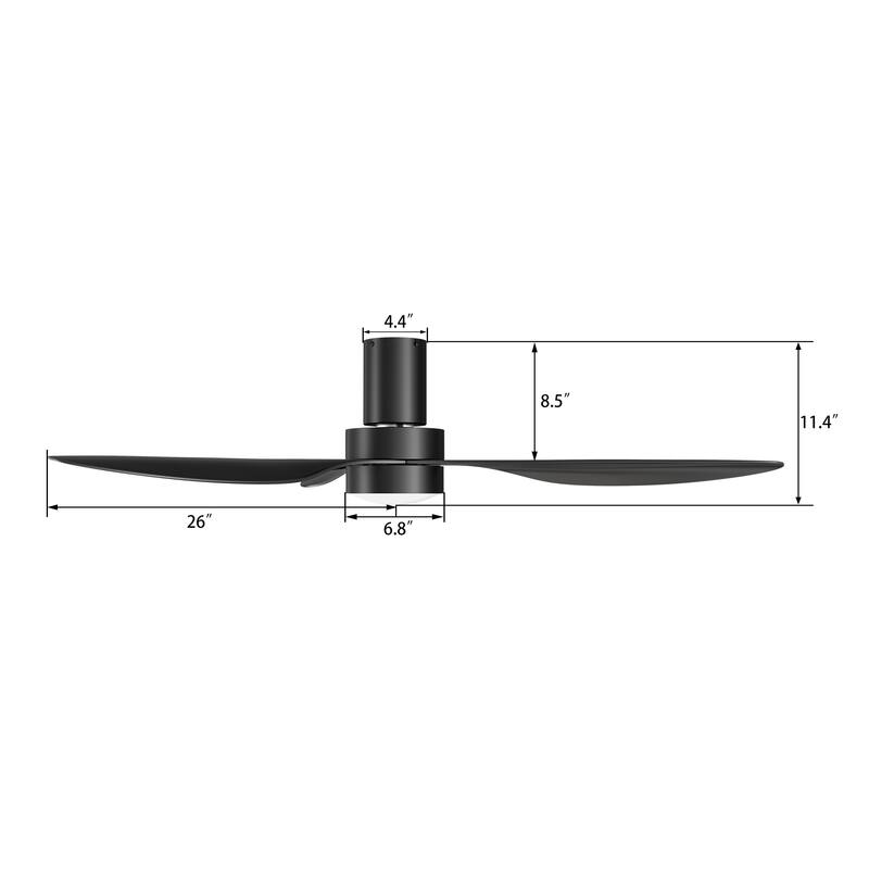 CARRO Nantes 52-inch Indoor Ceiling Fan with Light and Remote - N/A