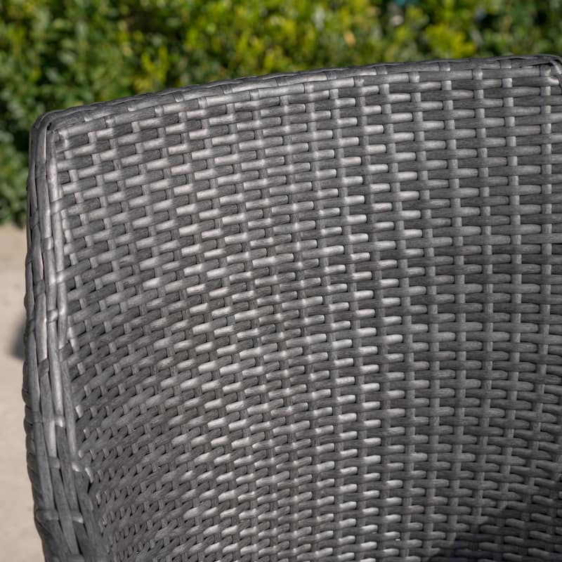 Arnell Outdoor 9-piece Square Wicker Dining Set with Cushions by Christopher Knight Home