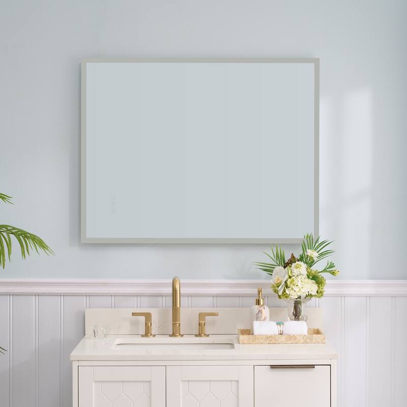 Modern Wall Mounted LED Bathroom Frontlit/Backlit Mirror With PMMA Diffuser