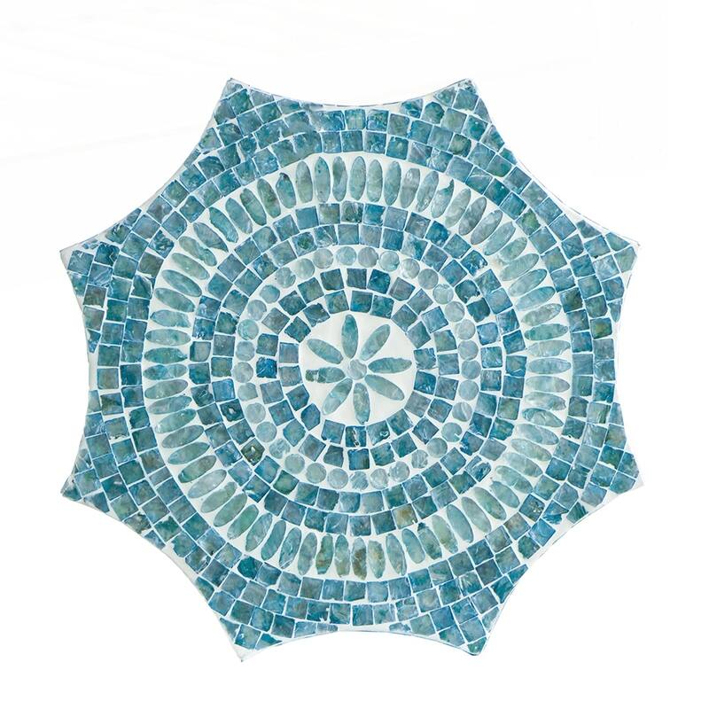 Stool with Capiz Design