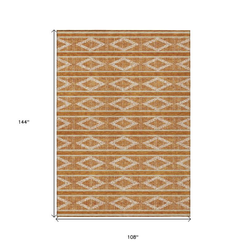 HomeRoots Geometric Transitional Rectangle Outdoor Rug