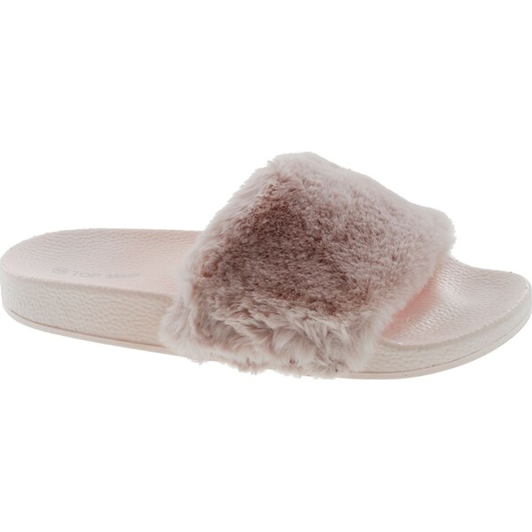 flip flops with fur on top