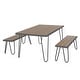 preview thumbnail 15 of 30, The Novogratz Poolside Collection Paulette Outdoor Table and Bench Set