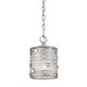 preview thumbnail 1 of 1, Golden Lighting 'Joia' Peruvian Silver Mini Pendant with Sterling Mist Shade