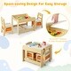 preview thumbnail 6 of 8, Gymax Children Kids Table Chairs Set With Storage Boxes Blackboard
