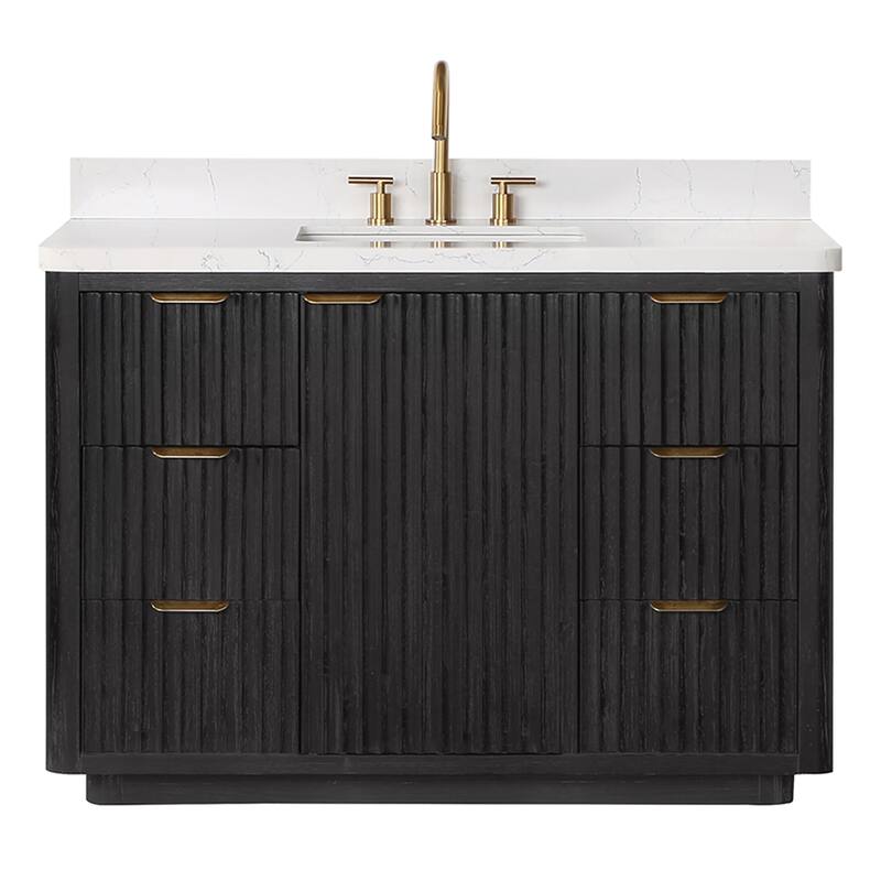 Cadiz Bath Vanity with Composite Stone Top without Mirror