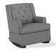 preview thumbnail 3 of 12, Baby Relax Bennet Transitional Wingback Nursery Rocker Chair, Gray