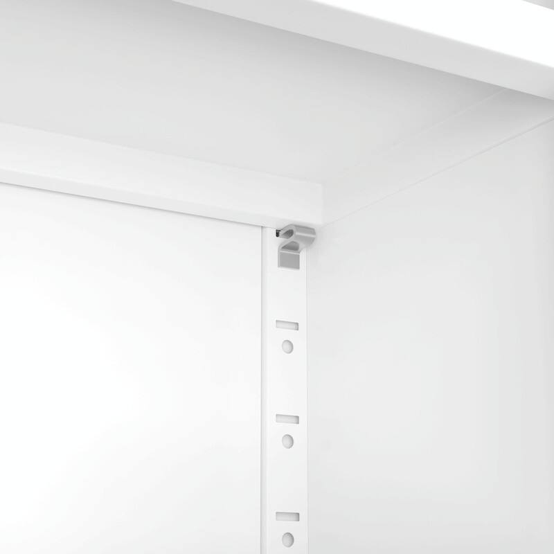 71" Tall Bookcase with Doors, Drawers and Adjustable Open Shelves