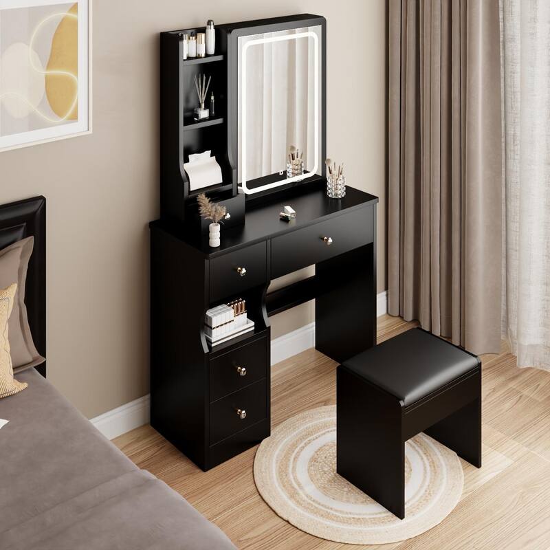 Fashion Vanity Desk with Mirror and Lights for Makeup Vanity Mirror