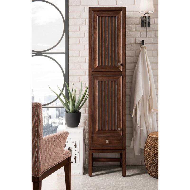 Athens 15" Tower Hutch - Left (Top Cabinet Only) - 14.8 x 14.9 x 57.8