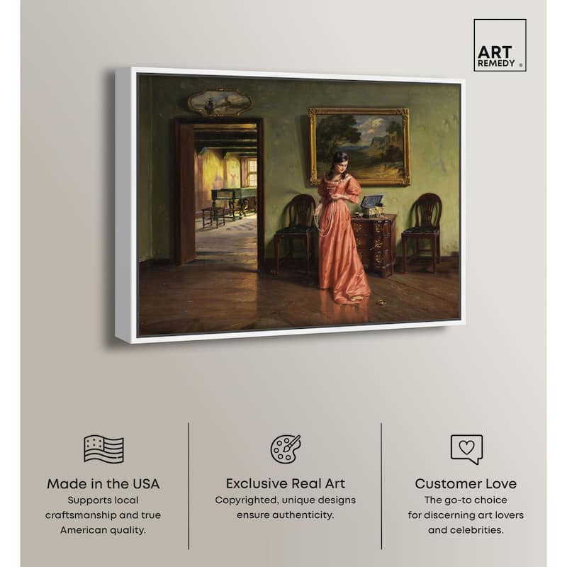 Woman and the Necklace Canvas by Art Remedy