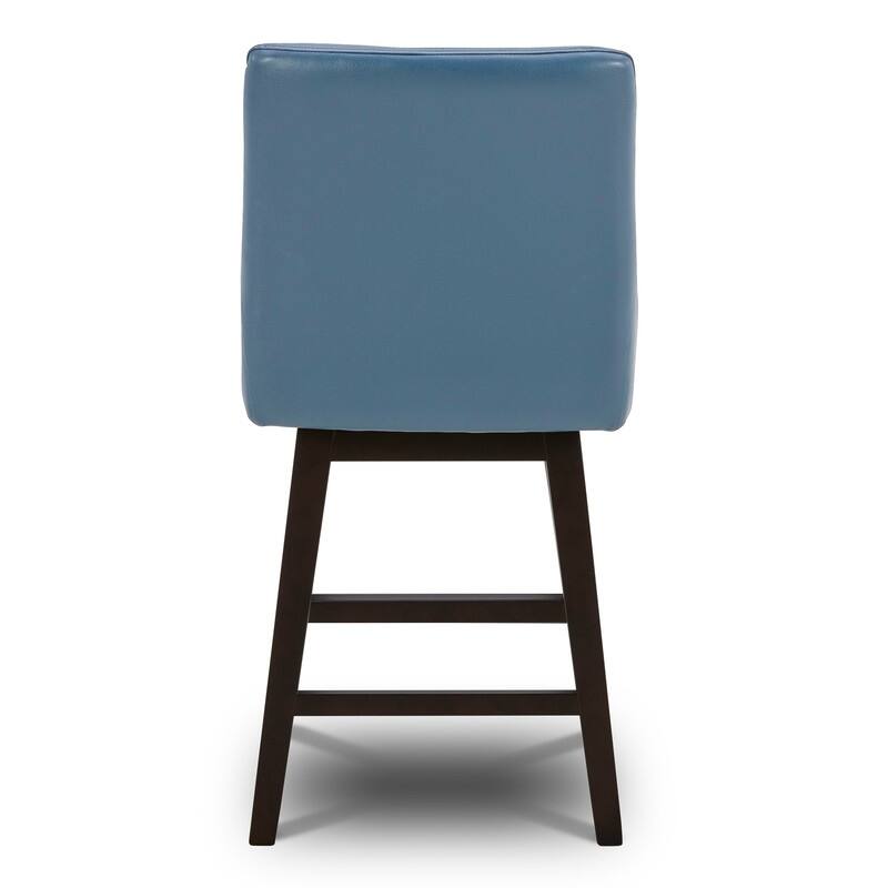 Spruce & Spring Luca Counter Height Swivel Barstool with Solid Wood Legs