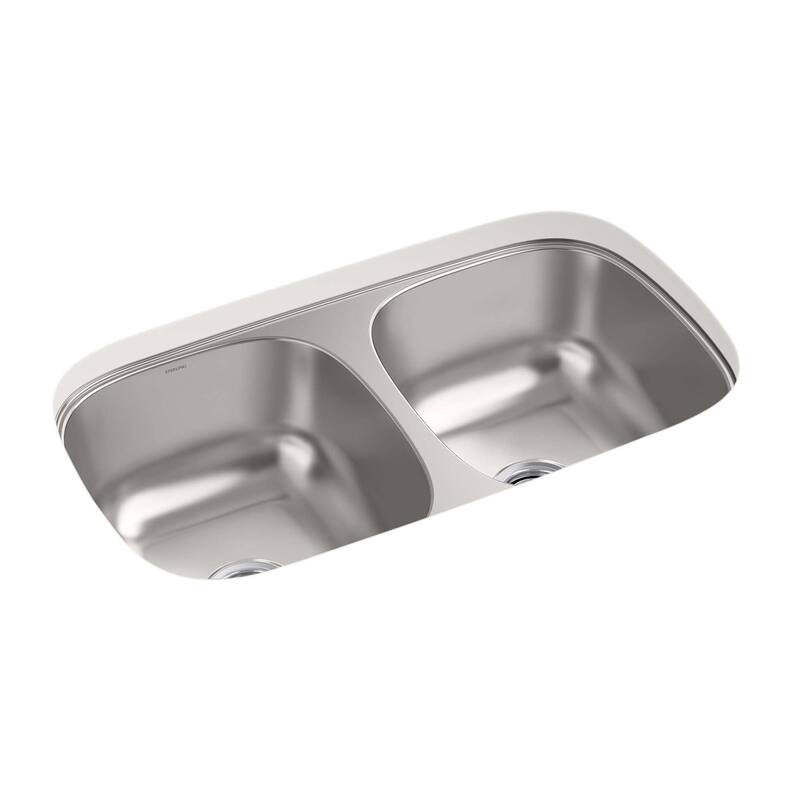 Sterling 36598 Valton 32-1/4" Undermount Double Basin Stainless Steel - Stainless Steel
