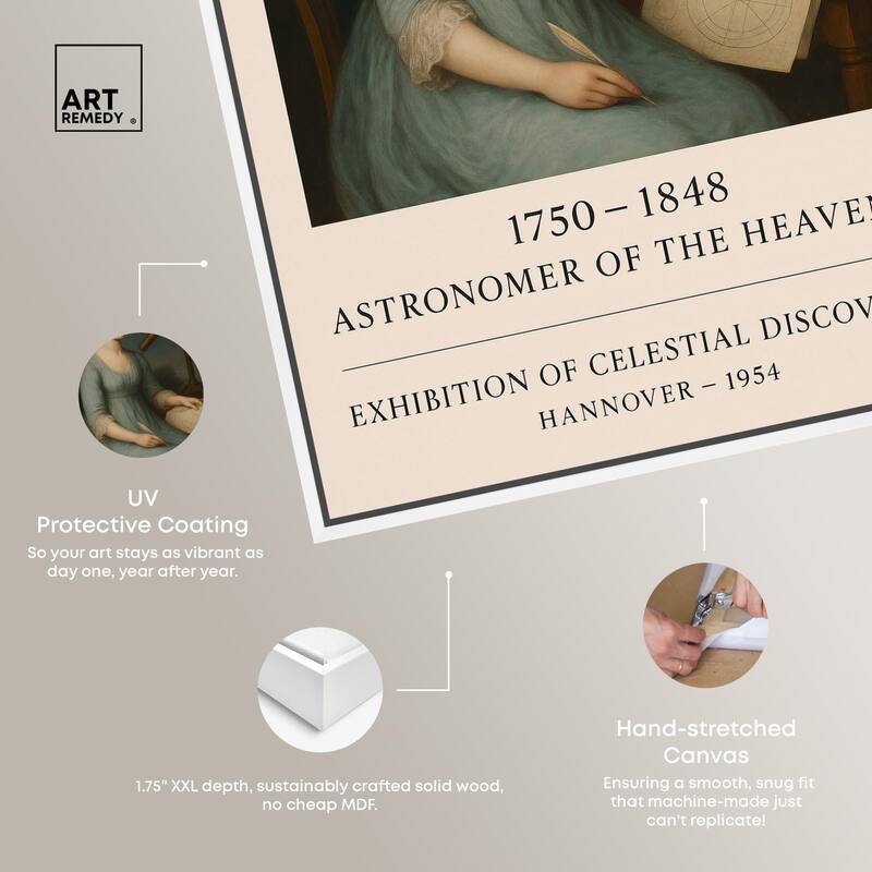 Early Female Astronomer Canvas by Art Remedy