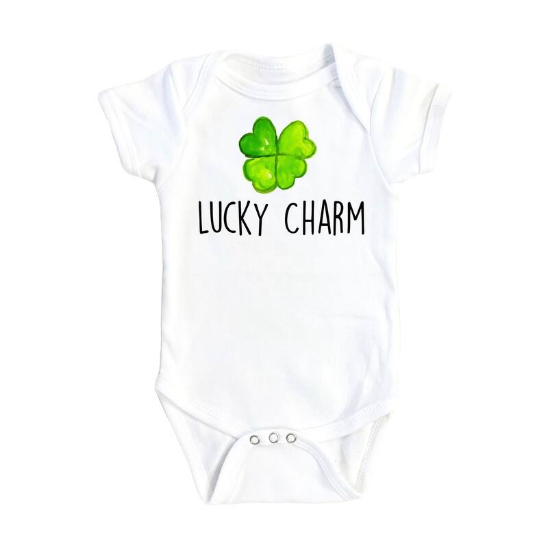 Irish Charm - Baby Boy Girl Clothes Infant Bodysuit Funny Cute Newborn - White - 6-9M