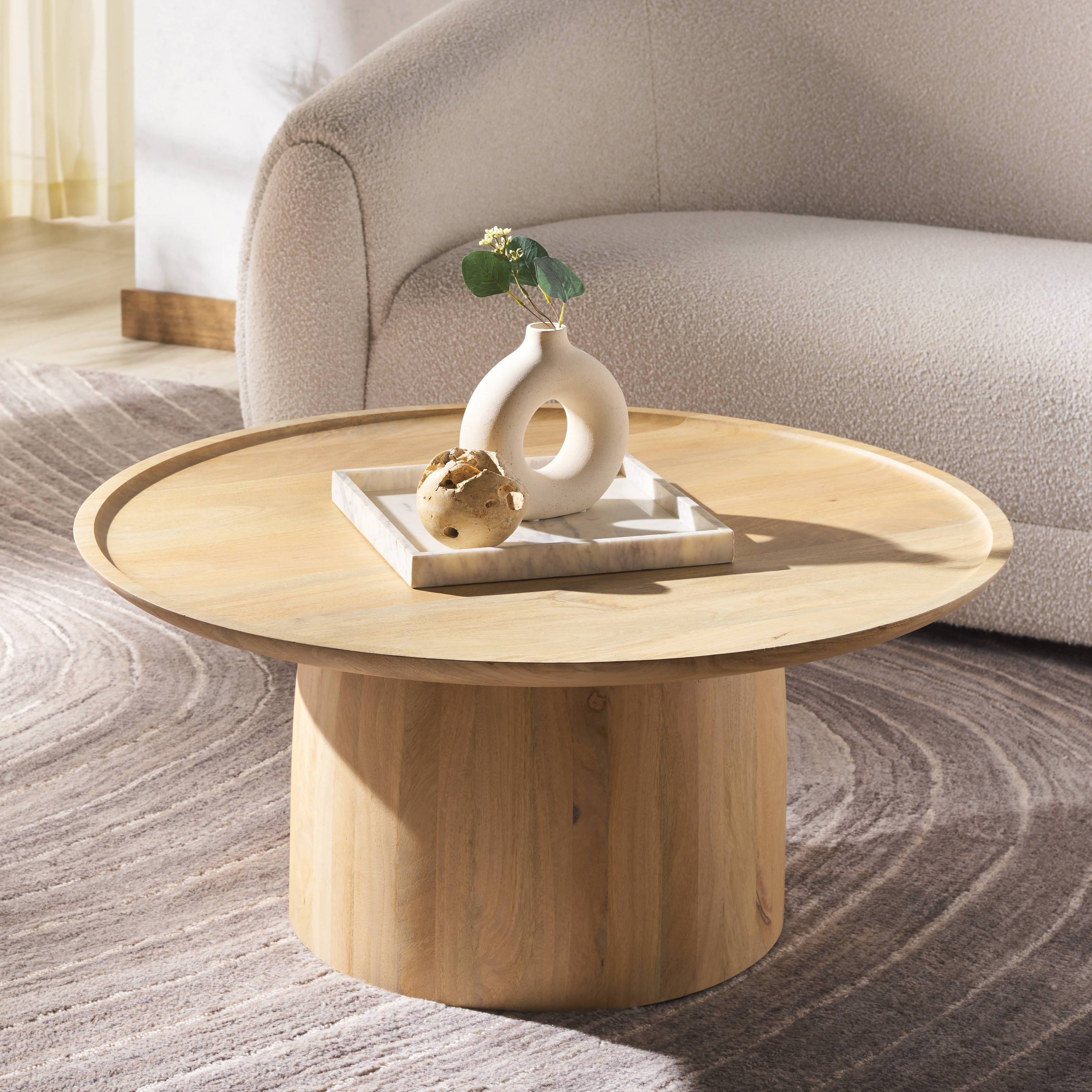 SAFAVIEH Couture Hope Solid Wood Round Coffee Table 35Wx35Dx16H On Sale Bed Bath Beyond 41180404