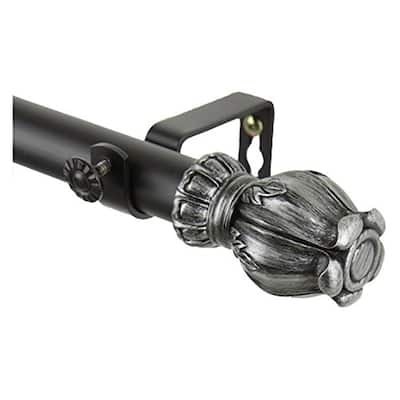 Tension Rod for Curtains, Adjustable Window Rod, Home Decor, Black Finish, Easy Install - 120