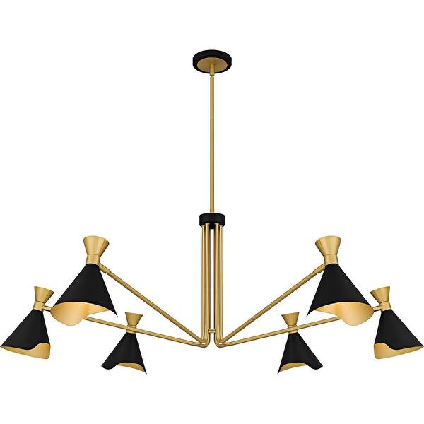 slide 2 of 10, Arden 6-Light Matte Black Chandelier