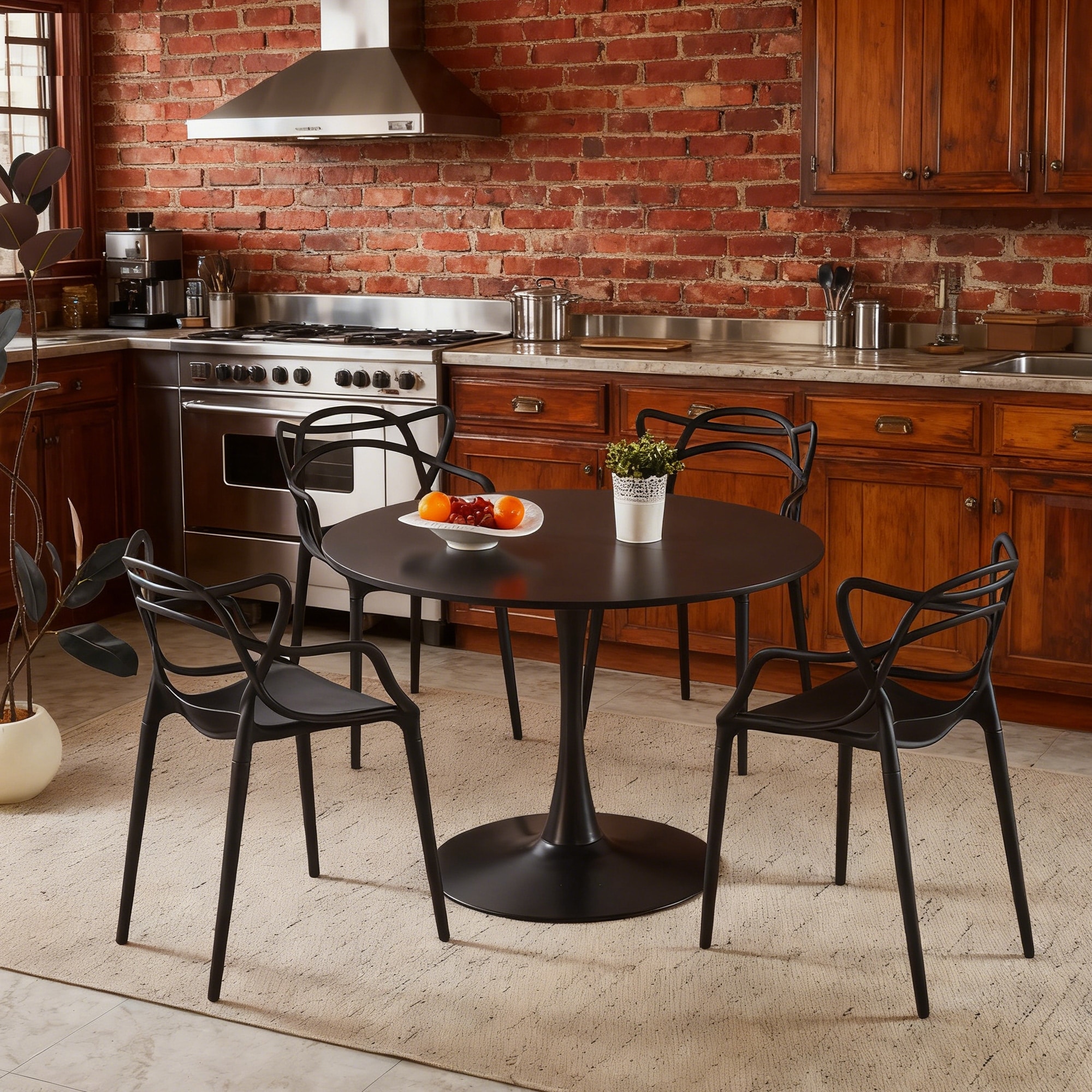 Plastic Dining CHAIR 4PCS white(Only Dining Chairs)