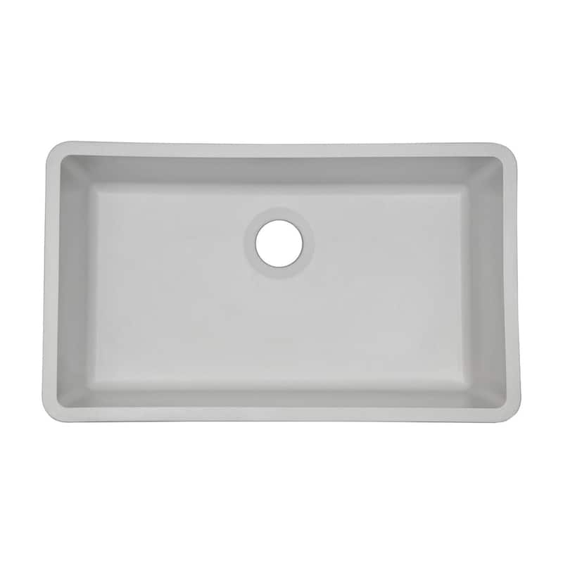 Lexicon Granite Composite 32 inch Kitchen sink in Galaxy White - 19x32