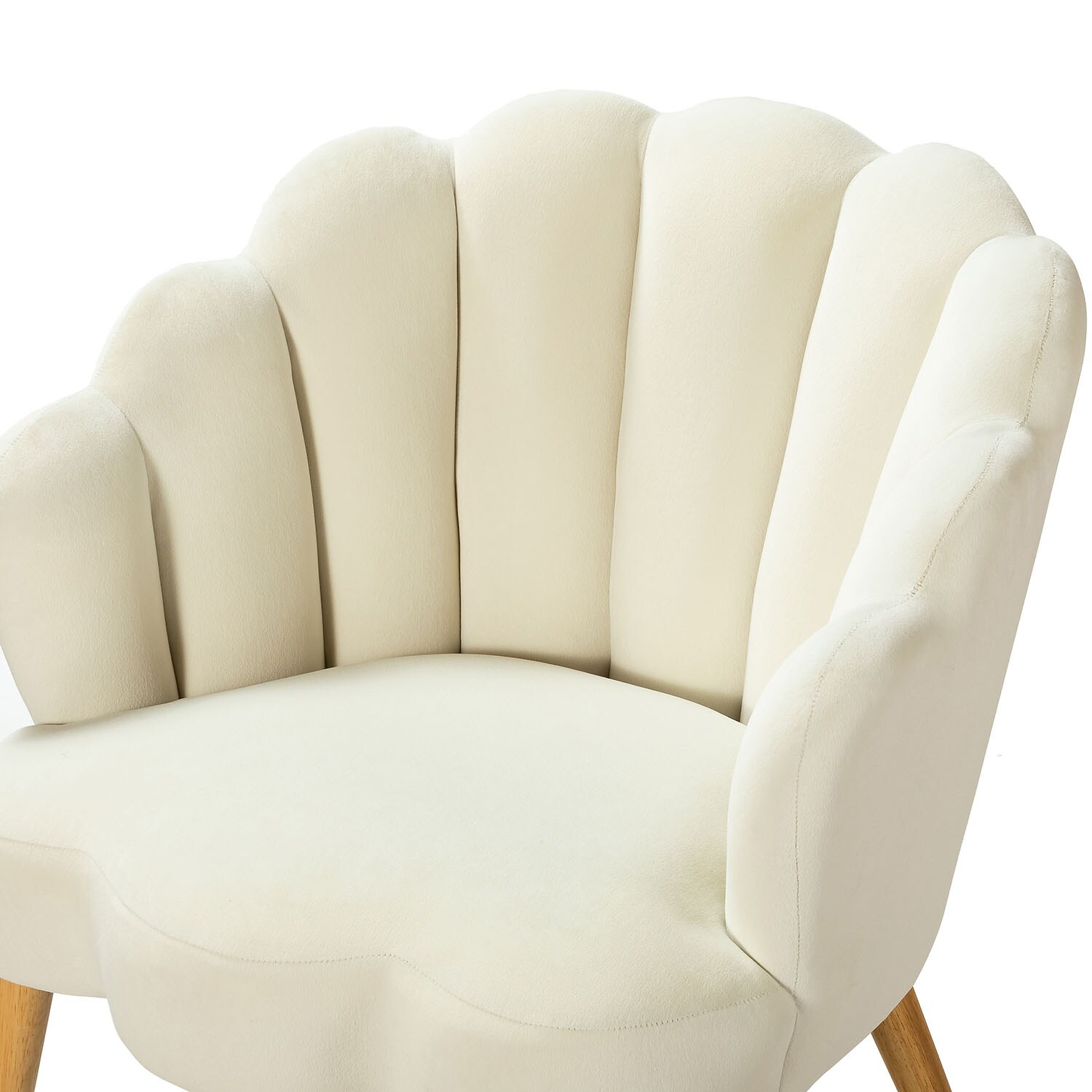 Cream scallop sales chair